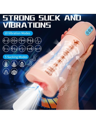 Masturbador con Vibracion y Efecto Succion Suctroker V10 X