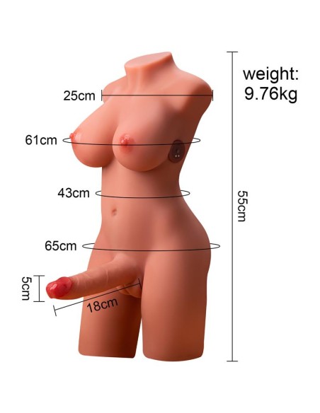 Miah Lady Boy Torso con Vibracion y Thrusting 98 kg