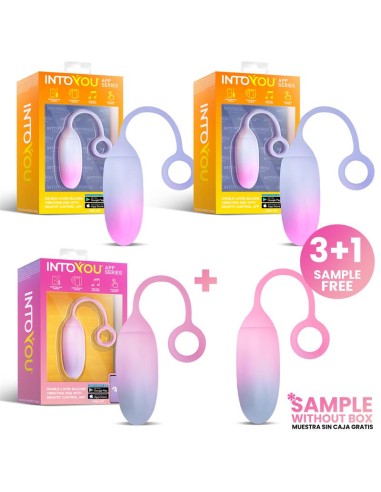 Pack 3 Muestra Huevo Vibrador Silicona Doble Capa APP