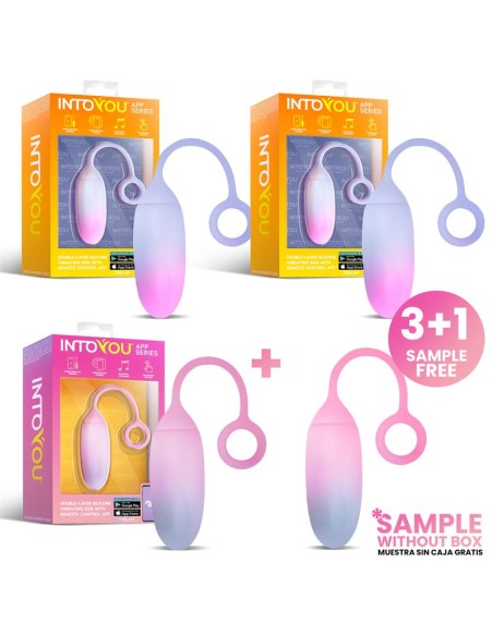 Pack 3 Muestra Huevo Vibrador Silicona Doble Capa APP