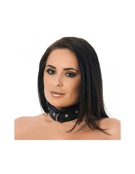 Collar Cuero con Tachuelas y Anilla