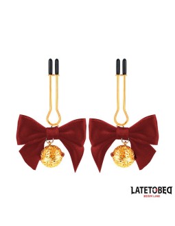 Pinzas para Pezones con Lazos Rojos