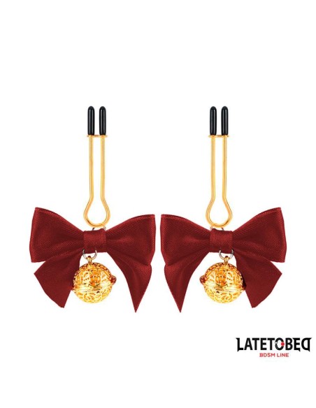 Pinzas para Pezones con Lazos Rojos