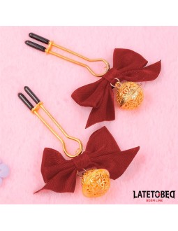 Pinzas para Pezones con Lazos Rojos 2