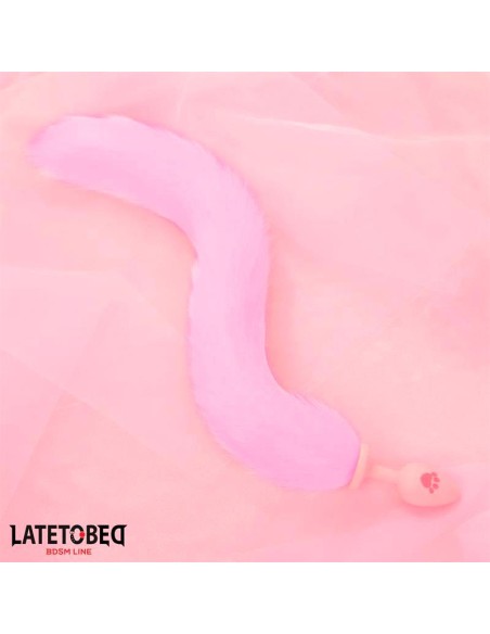 Plug Anal Rosa con Cola de Zorro Rosa