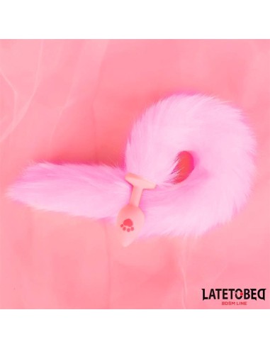 Plug Anal Rosa con Cola de Zorro Rosa