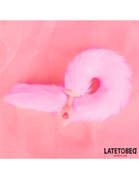 Plug Anal Rosa con Cola de Zorro Rosa