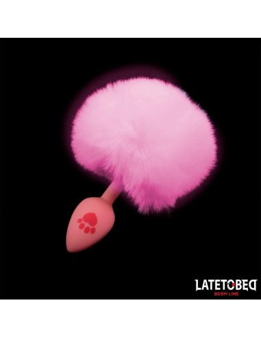 Plug Rosa de Silcona con Pompon Rosa
