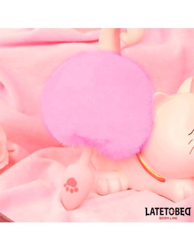 Plug Rosa de Silcona con Pompon Rosa