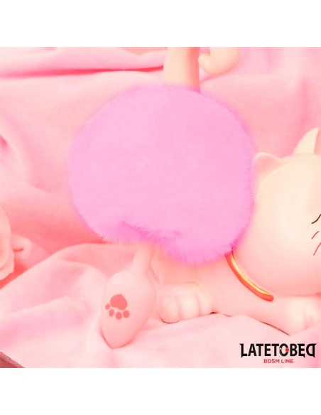 Plug Rosa de Silcona con Pompon Rosa