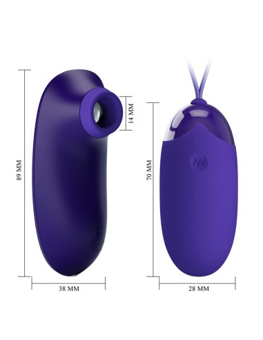 Succionador de Clitoris y Huevo Vibrador
