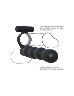 Fantasy C Ringz Anillo Doble Penetrador Flexible Negro 2