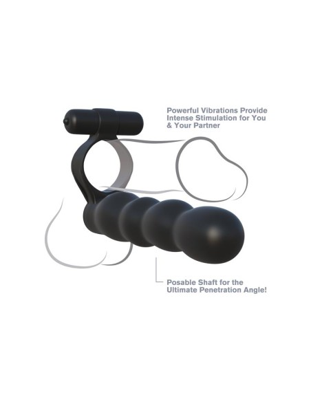 Fantasy C Ringz Anillo Doble Penetrador Flexible Negro Fantasy C Ringz Anillo Doble Penetrador Flexible Negro