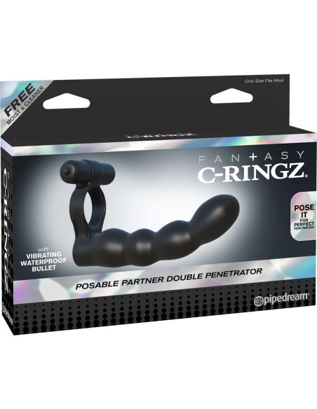 Fantasy C Ringz Anillo Doble Penetrador Flexible Negro Fantasy C Ringz Anillo Doble Penetrador Flexible Negro