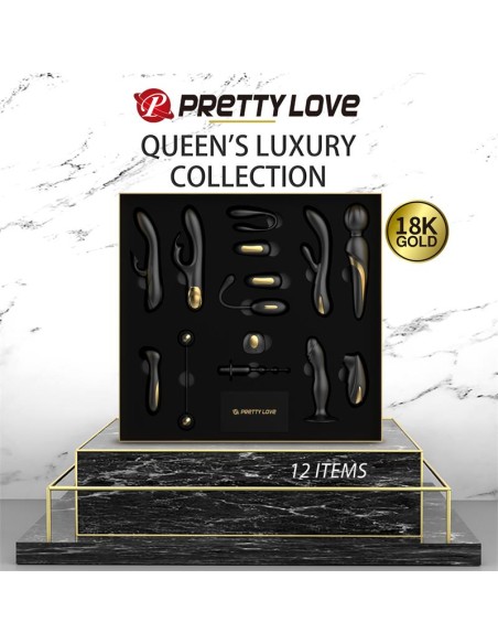 Luxury Set Queens 12 Juguetes Negro y Oro 18k Luxury Set Queens 12 Juguetes Negro y Oro 18k