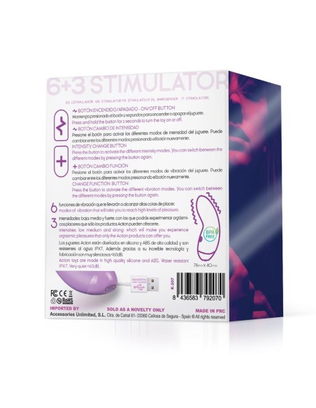 Patty Mini Masajeador Silicona USB Purpura