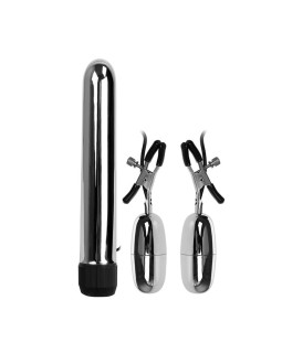 Baile Set Bala Vibrador y Pinzas para Pezones con Vibracion Turbo
