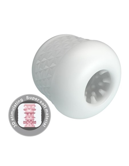 Crystle Masturbador Doble Entrada Blanco