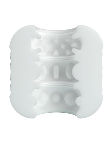 Crystle Masturbador Doble Entrada Blanco