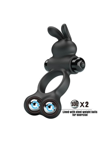 Yusuf Anillo para el Pene con Bolas de Metal 2x33gr