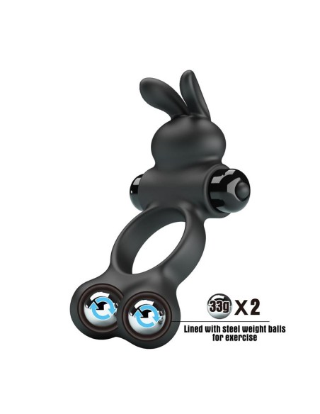 Yusuf Anillo para el Pene con Bolas de Metal 2x33gr