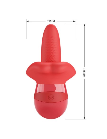 Obelia Estimulador con Vibracion y Movimiento Lengua