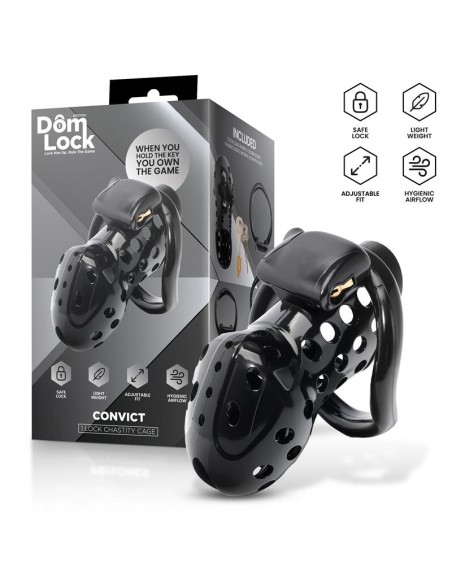 Convict Jaula para el Pene con Candado Interno