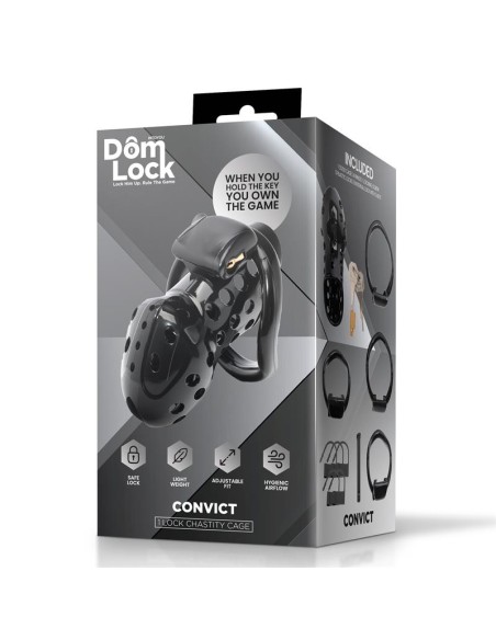 Convict Jaula para el Pene con Candado Interno