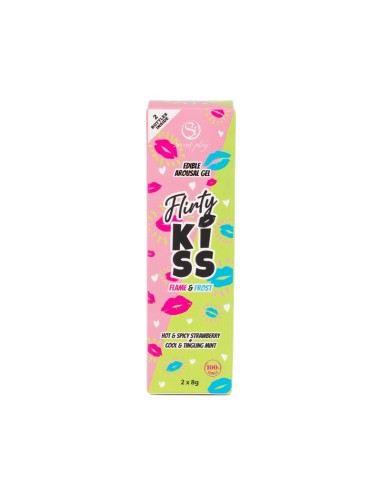 Flirty Kiss Geles para Sexo Oral Fresa y Menta 2x8gr