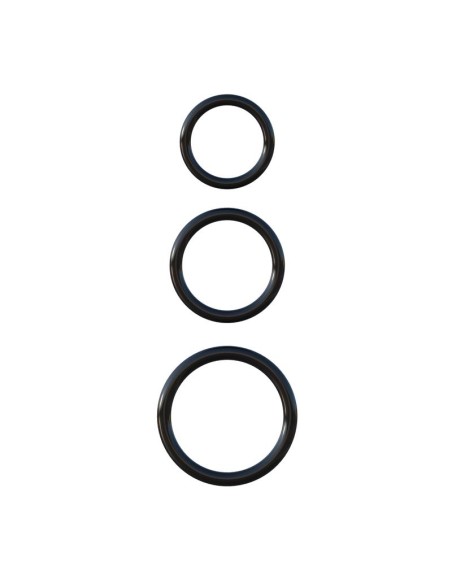 Fantasy C Ringz Set de 3 Anillos de Silicona Color Negro Fantasy C Ringz Set de 3 Anillos de Silicona Color Negro