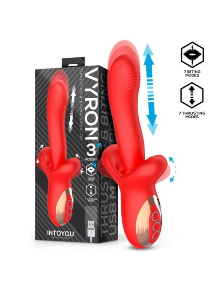 Vyron Vibrador con Thrusting y Biting Mordisqueo