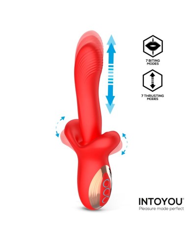 Vyron Vibrador con Thrusting y Biting Mordisqueo