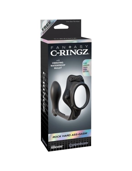 Fantasy C Ringz Anillo con Plug Anal Pesado Color Negro Fantasy C Ringz Anillo con Plug Anal Pesado Color Negro