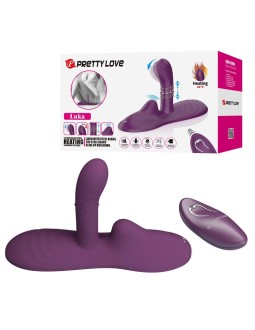 Luka Asiento con Vibrador con Finger Efecto Calor y Bolas Rotadoras