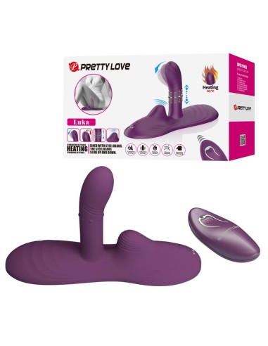 Luka Asiento con Vibrador con Finger Efecto Calor y Bolas Rotadoras