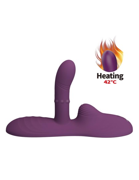 Luka Asiento con Vibrador con Finger Efecto Calor y Bolas Rotadoras