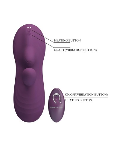 Luka Asiento con Vibrador con Finger Efecto Calor y Bolas Rotadoras