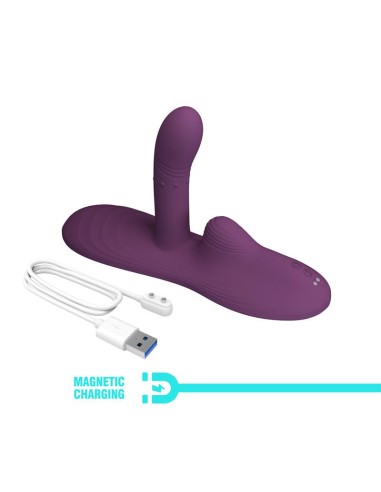 Luka Asiento con Vibrador con Finger Efecto Calor y Bolas Rotadoras
