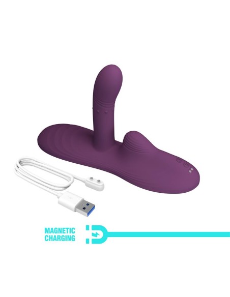Luka Asiento con Vibrador con Finger Efecto Calor y Bolas Rotadoras