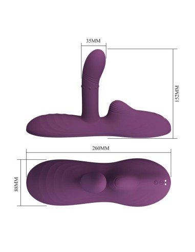Luka Asiento con Vibrador con Finger Efecto Calor y Bolas Rotadoras