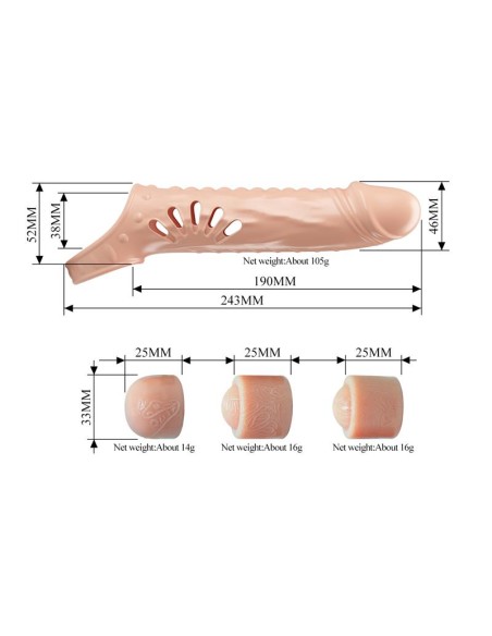 Funda para el Pene con Extensores