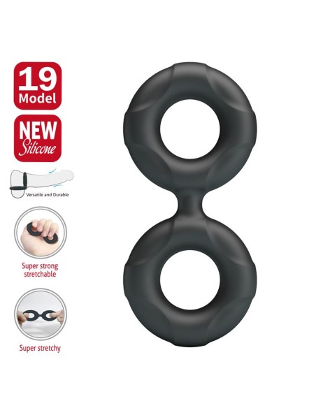 Radwan Anillo para el Pene Doble Silicona Mod 19