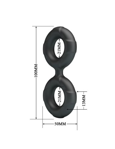 Radwan Anillo para el Pene Doble Silicona Mod 19