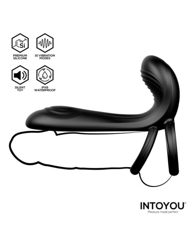 Synkox Girth Gainer con Doble Anillo para el Pene con Vibracion