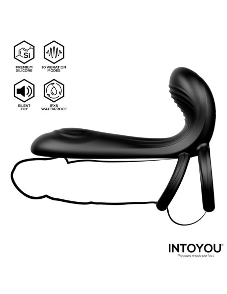 Synkox Girth Gainer con Doble Anillo para el Pene con Vibracion