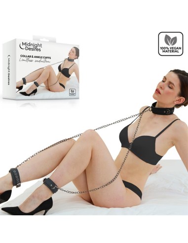 Collar con Esposas para Tobillos con Cadena