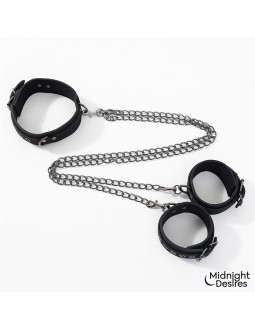 Collar con Esposas para Tobillos con Cadena 2