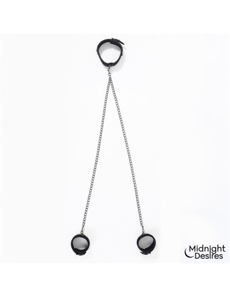 Collar con Esposas para Tobillos con Cadena