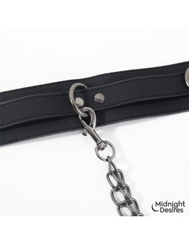 Collar con Esposas para Tobillos con Cadena