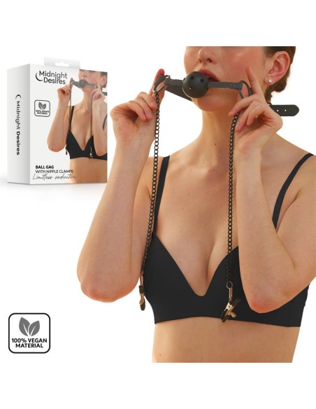 Pinzas para Pezones y Mordaza de Bola